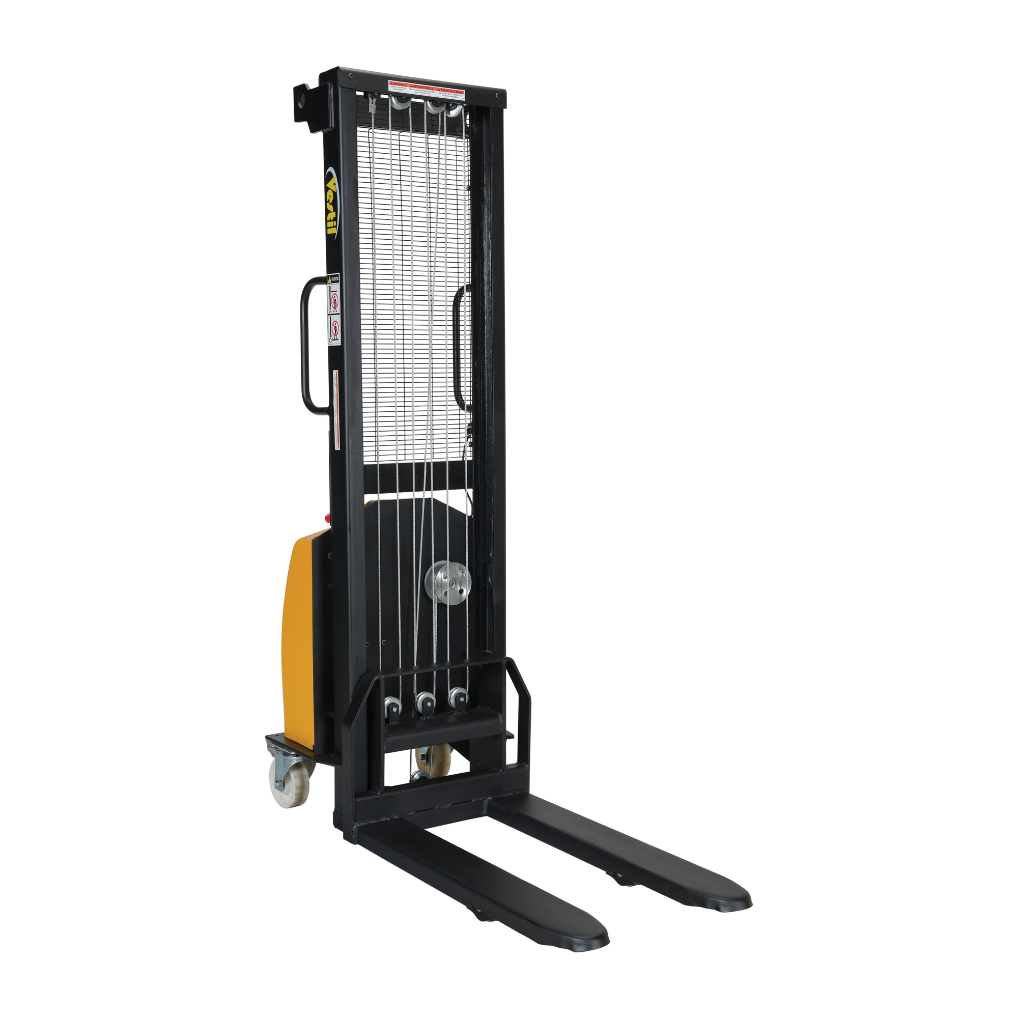 Vestil Stacker DC Winch Fixed, Capacity 770, Raised Height 59, Lowered Height 1.5625, Model# VWS-770-FF-DC